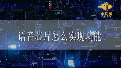 語(yǔ)音芯片怎么實(shí)現(xiàn)功能